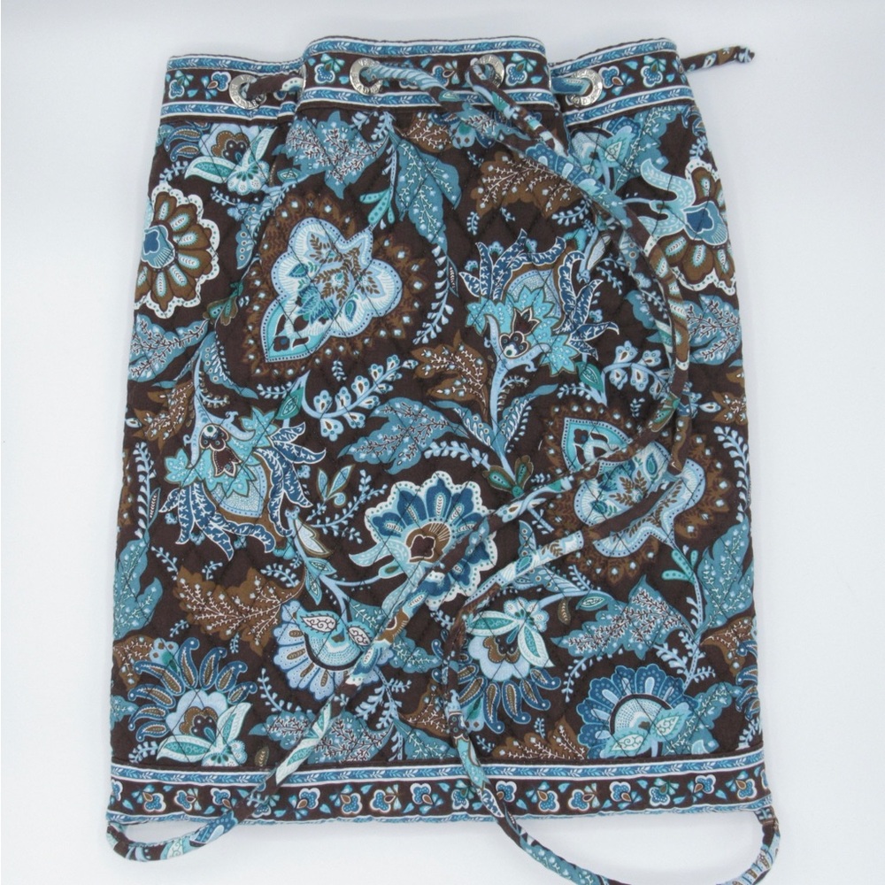 Vera Bradley Blue Pattern Maggie Drawstring Bag